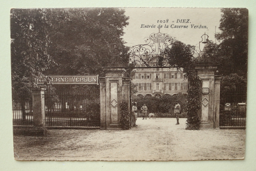 Ansichtskarte AK Diez 1919-1930 Eingang Kaserne Verdun Französische Besatzung Architektur Ortsansicht Rheinland Pfalz